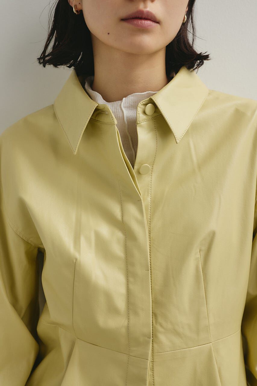 STYLEMIXER「フェイクレザータックシャツ」|シャツ・ブラウス|