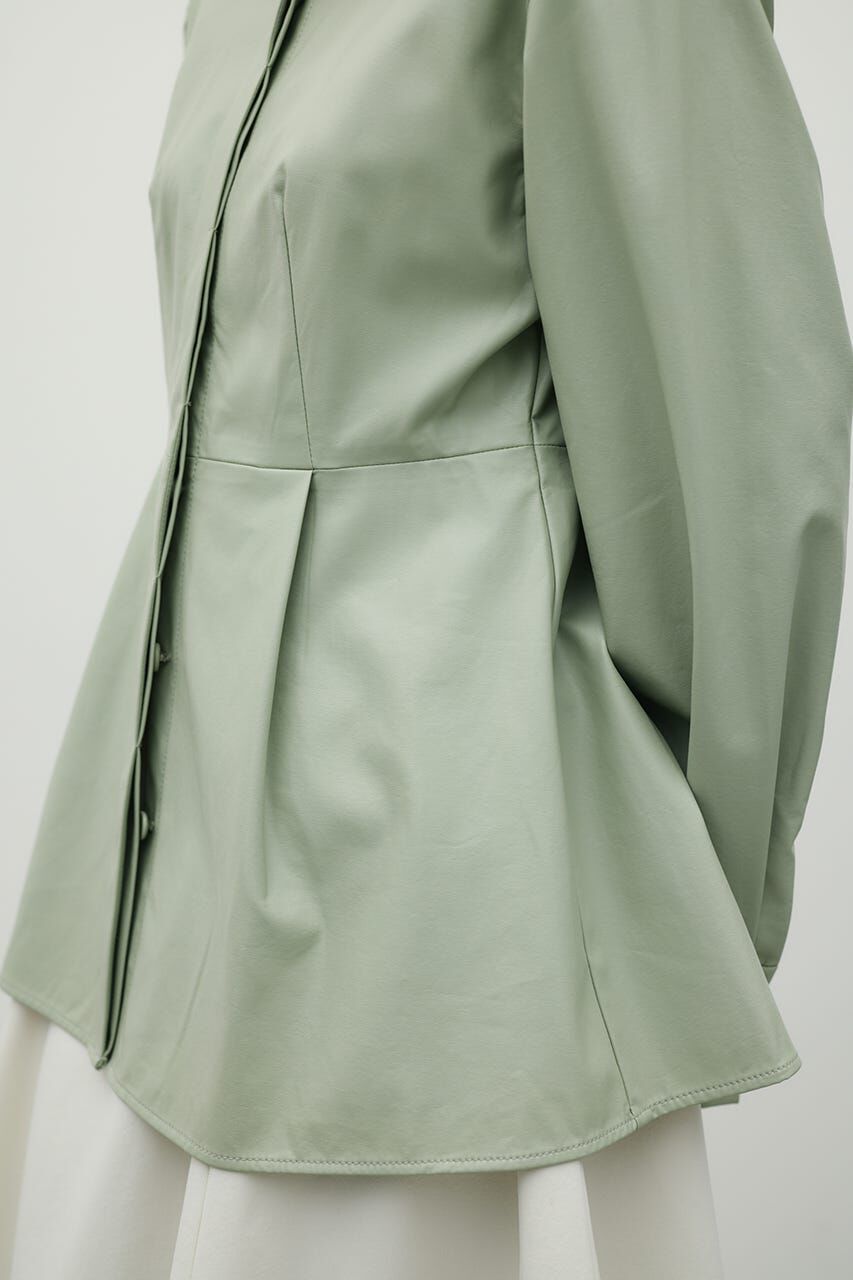 STYLEMIXER「フェイクレザータックシャツ」|シャツ・ブラウス|