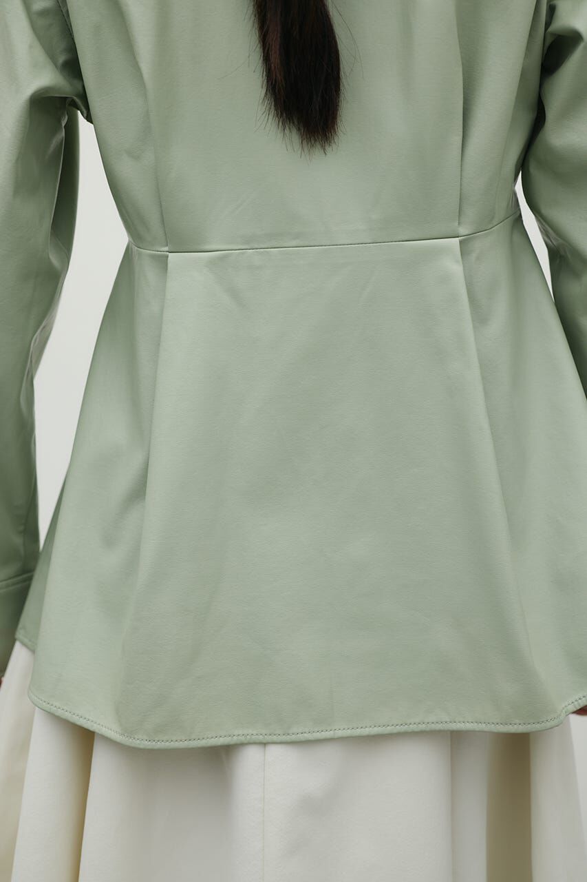 STYLEMIXER「フェイクレザータックシャツ」|シャツ・ブラウス|