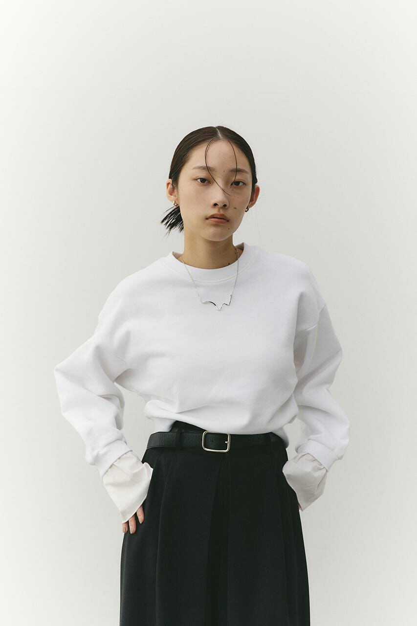 STYLEMIXER「フリルカフスウェットトップ」|Tシャツ・カットソー|WHT