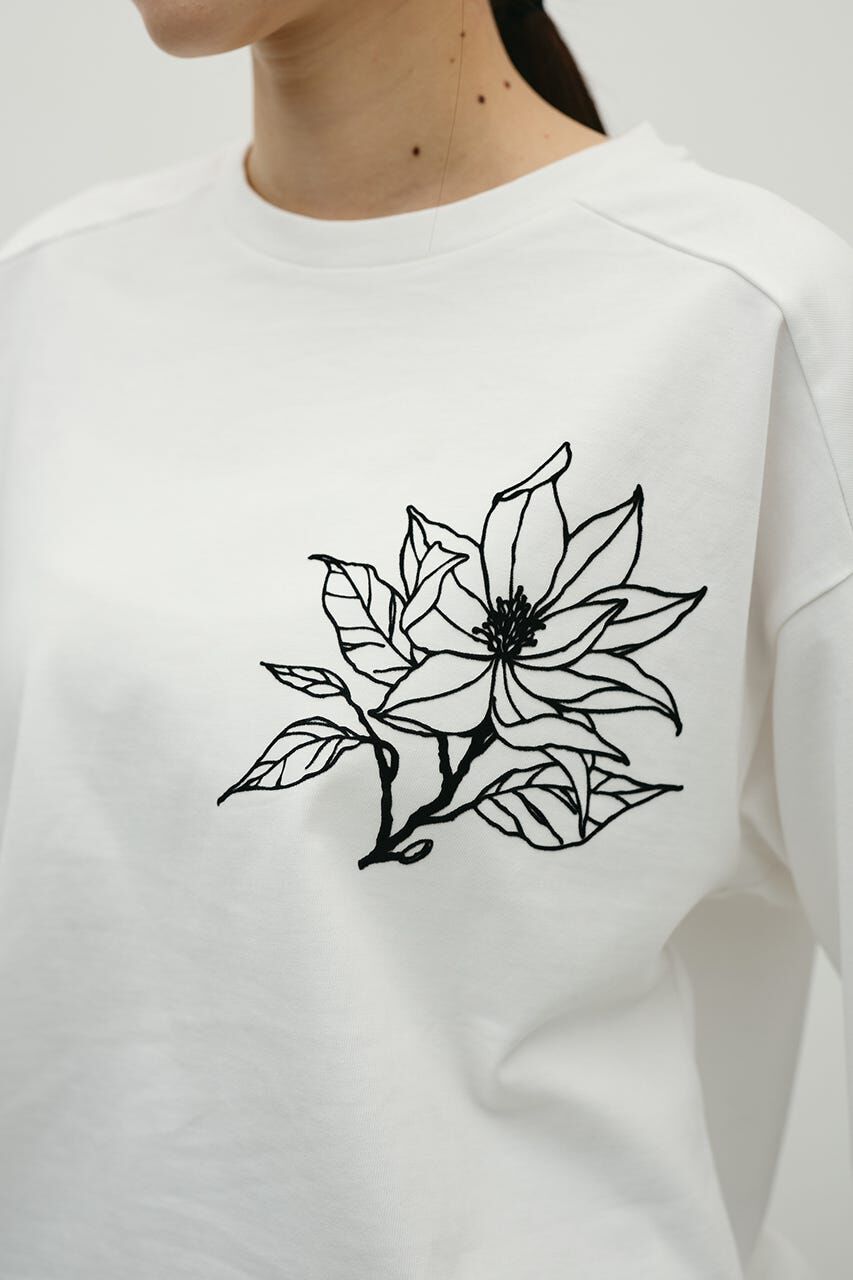 STYLEMIXER「フロッキープリントフラワーT」|Tシャツ・カットソー|