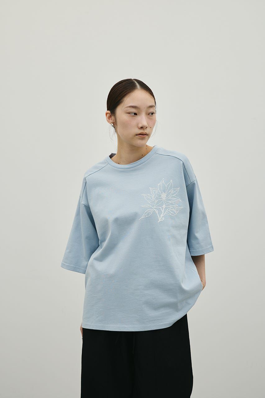 STYLEMIXER「フロッキープリントフラワーT」|Tシャツ・カットソー|