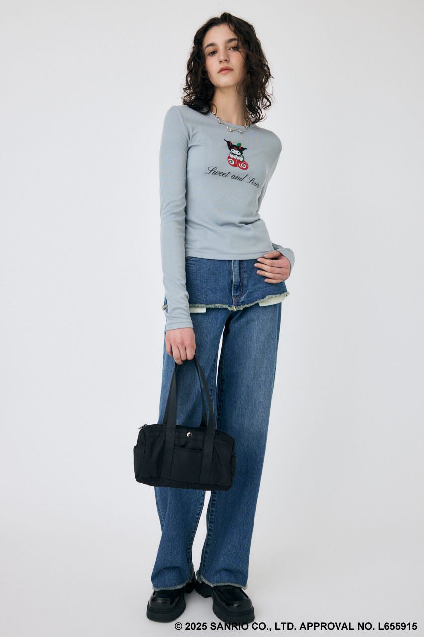 MOUSSY「LAYERED WIDE STRAIGHT デニム」|デニム|