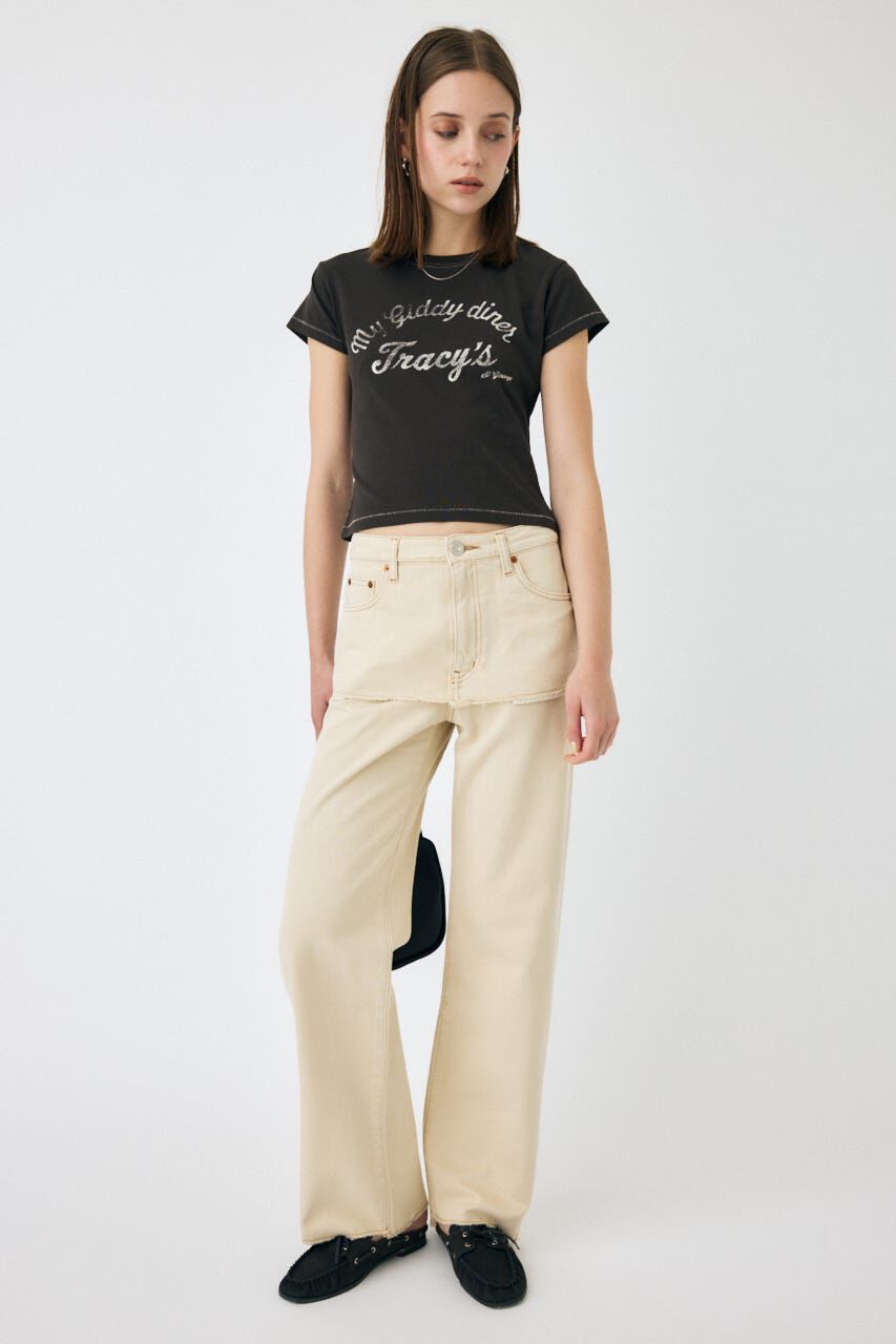 MOUSSY「LAYERED WIDE STRAIGHT デニム」|デニム|