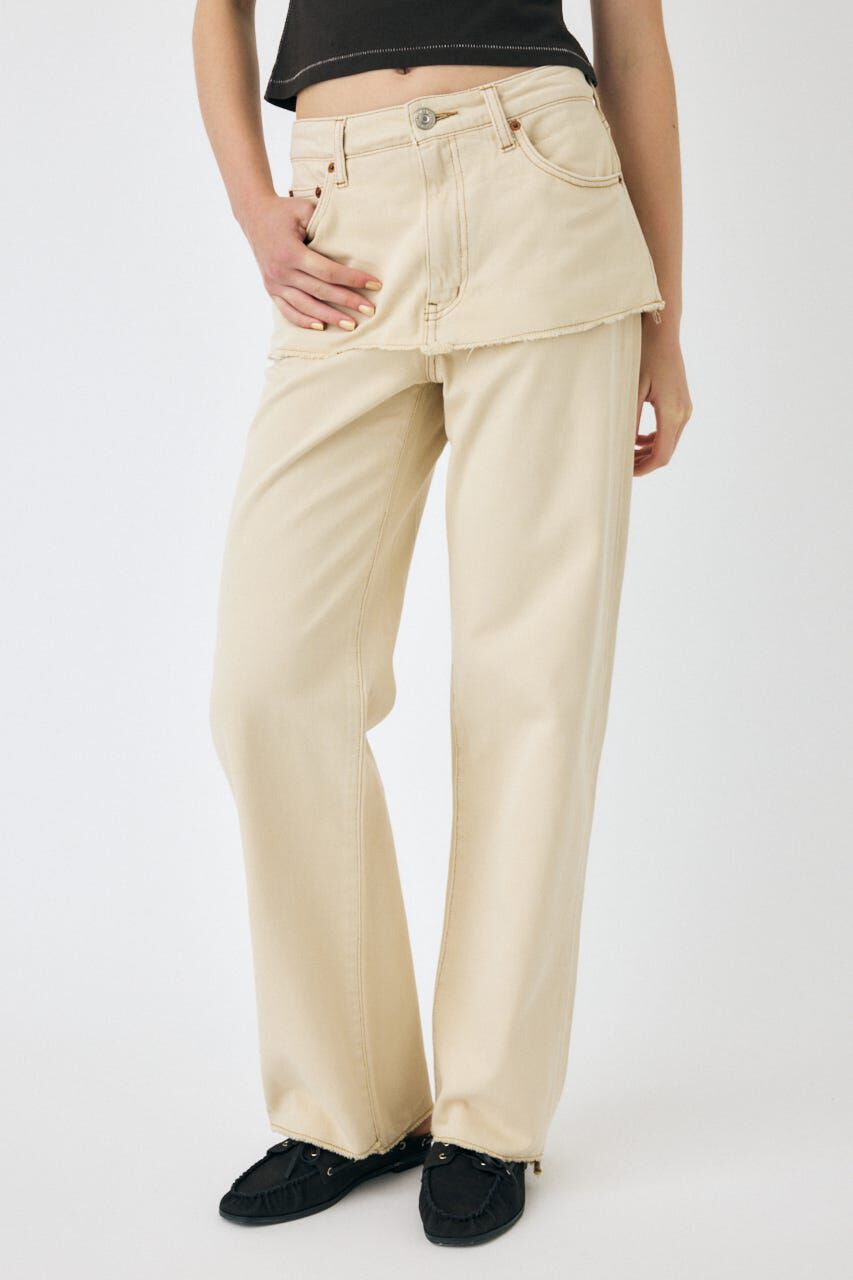 MOUSSY「LAYERED WIDE STRAIGHT デニム」|デニム|