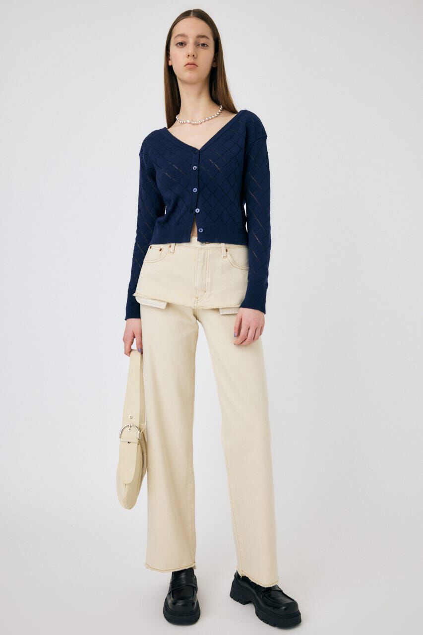 MOUSSY「LAYERED WIDE STRAIGHT デニム」|デニム|