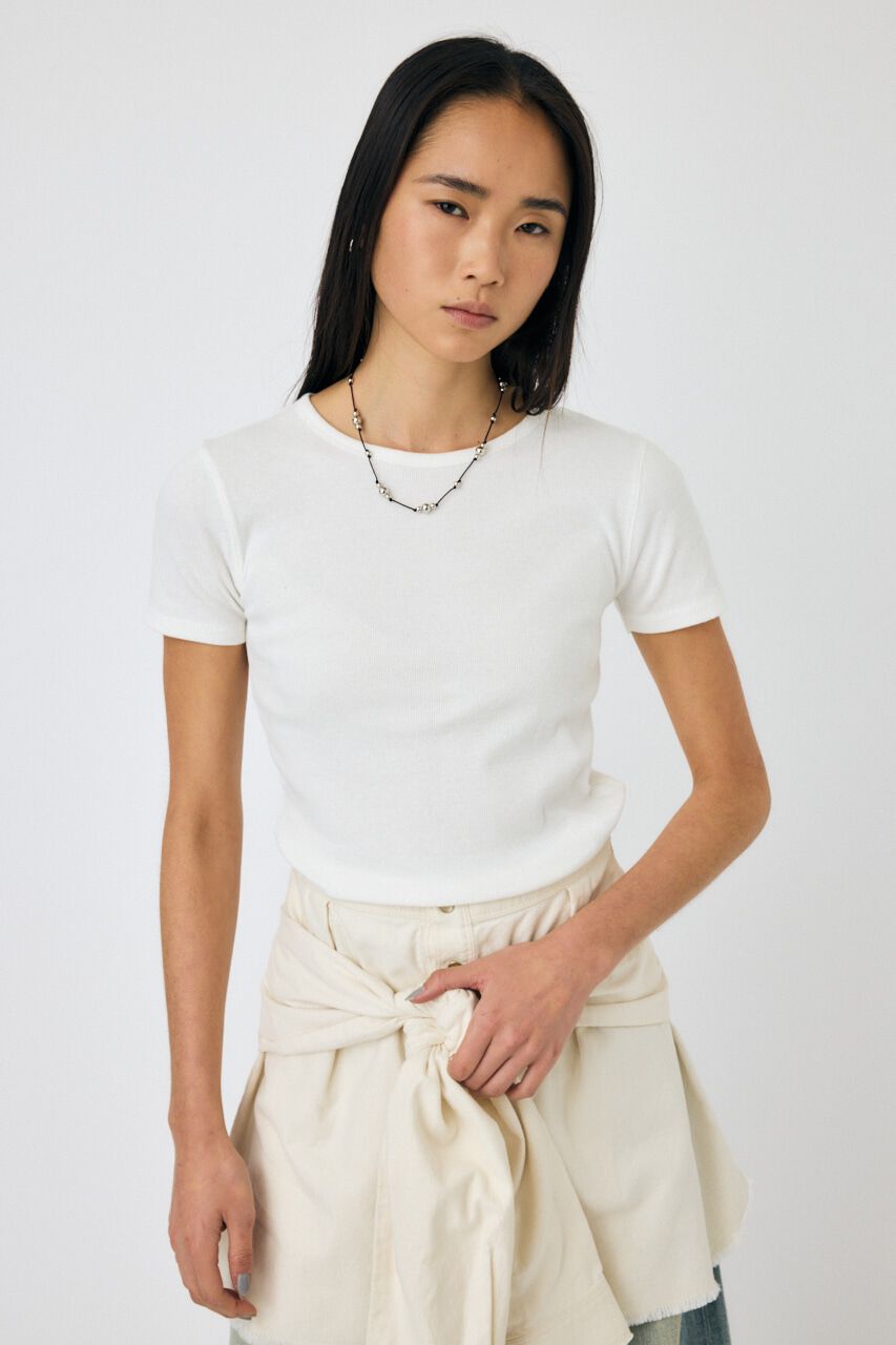 MOUSSY「BASIC RIB TEE」|Tシャツ・カットソー|