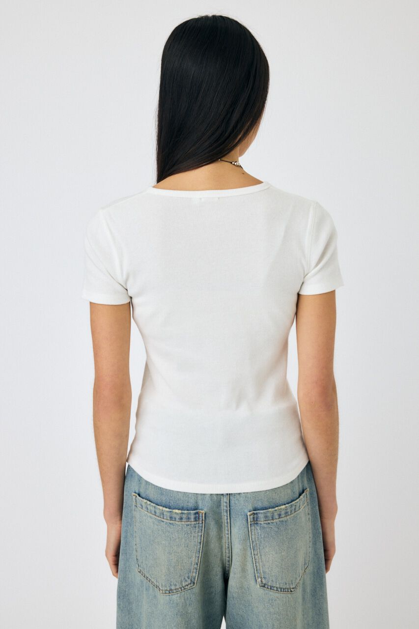 MOUSSY「BASIC RIB TEE」|Tシャツ・カットソー|