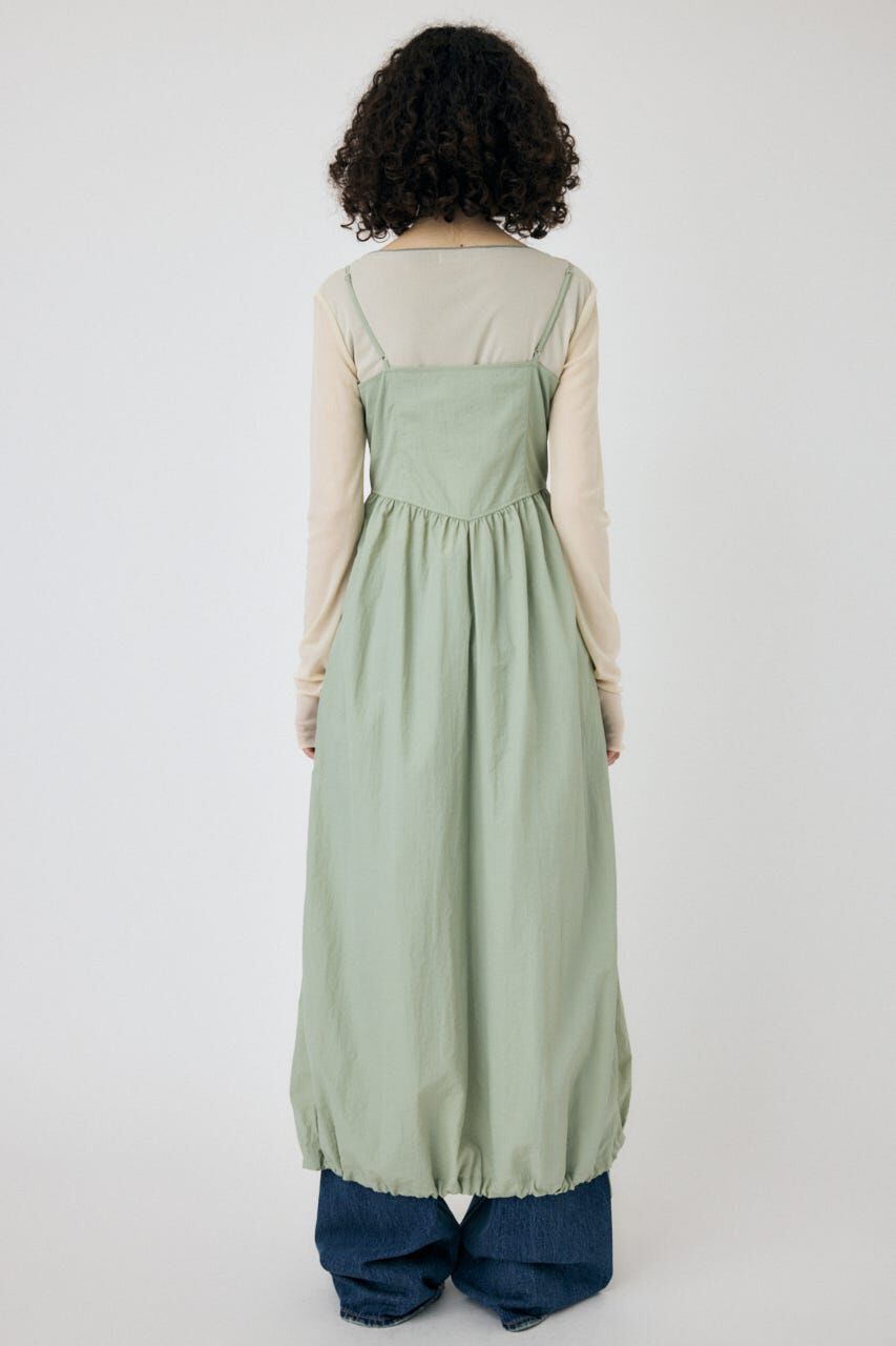 MOUSSY「FRONT ZIP NYLON キャミドレス」|ワンピース|