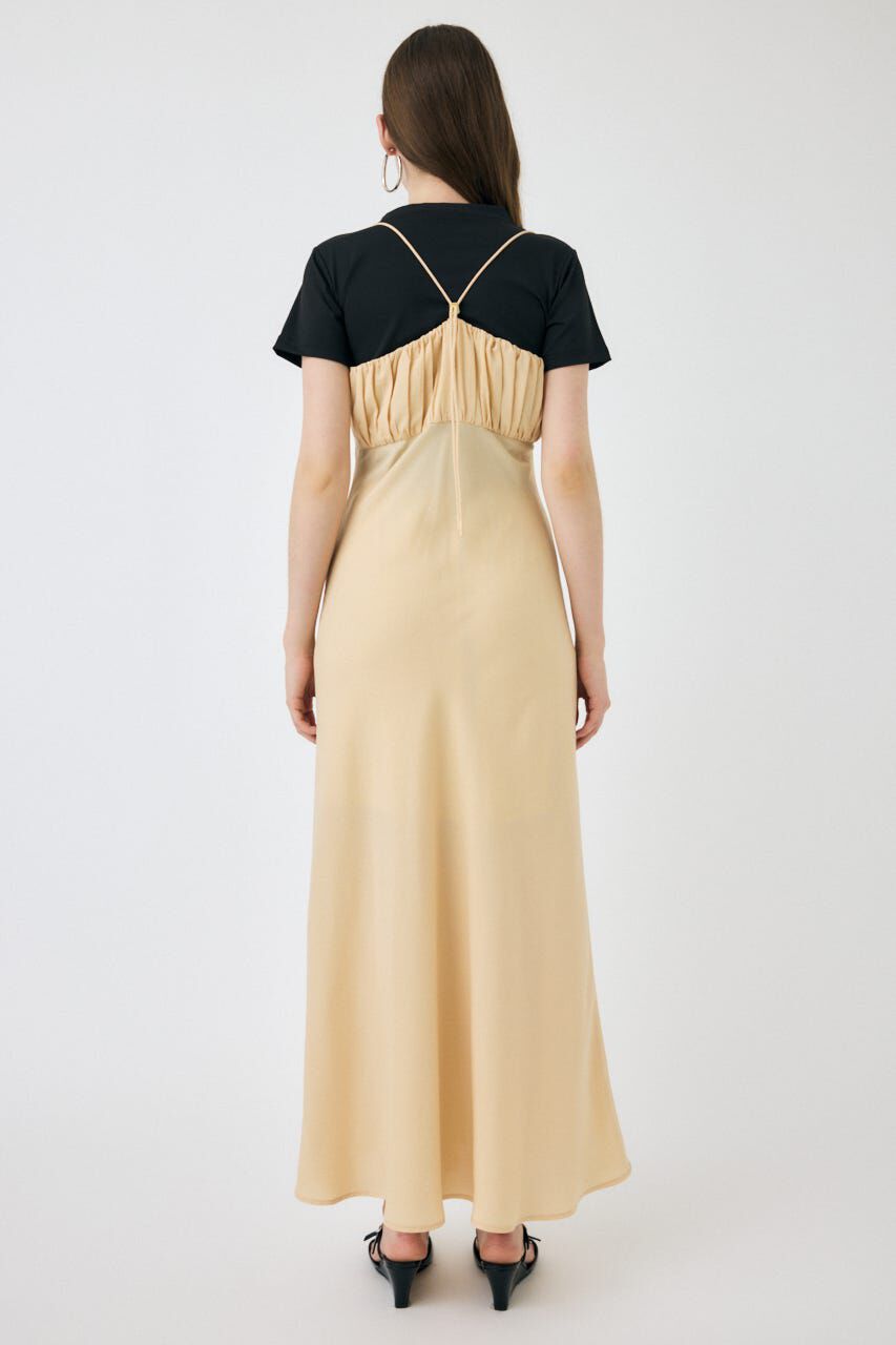 MOUSSY「DRAWSTRING STRAP SLIP ドレス」|ワンピース|