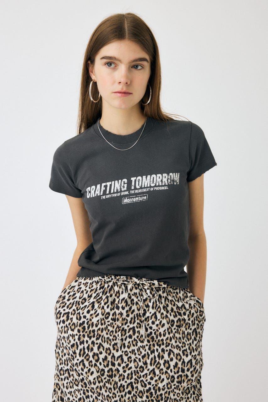 MOUSSY「FADED ロゴ TEE」|Tシャツ・カットソー|L/BLK1