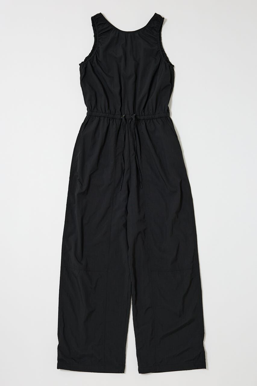 MOUSSY「NYLON GATHER ジャンプスーツ」|その他|BLK