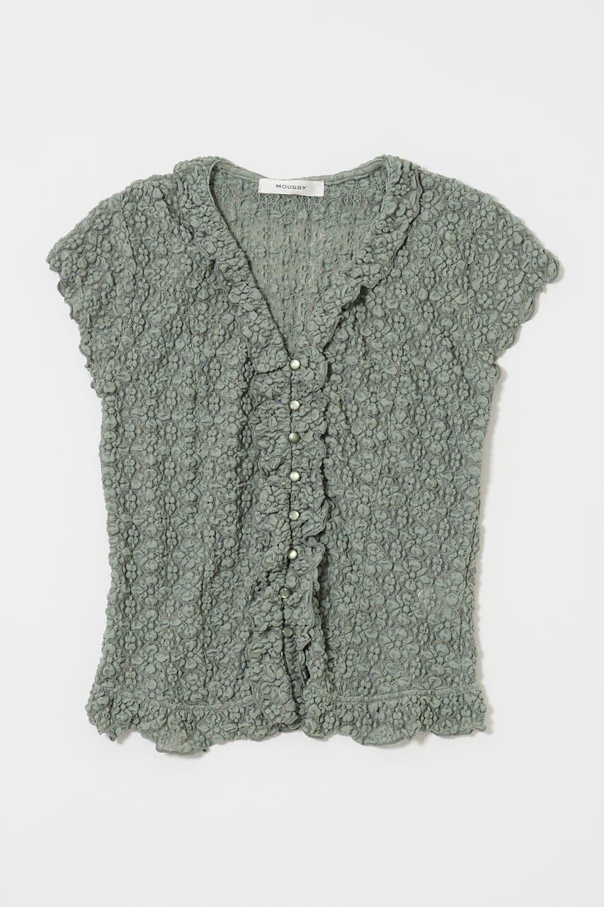 MOUSSY「RUFFLE LACE ノースリーブトップス」|Tシャツ・カットソー|