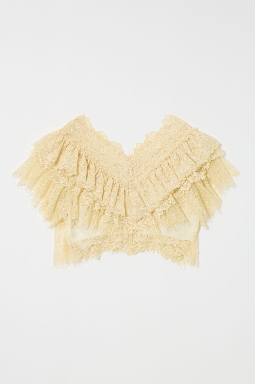 MOUSSY「LACE FRILLS トップス」|シャツ・ブラウス|
