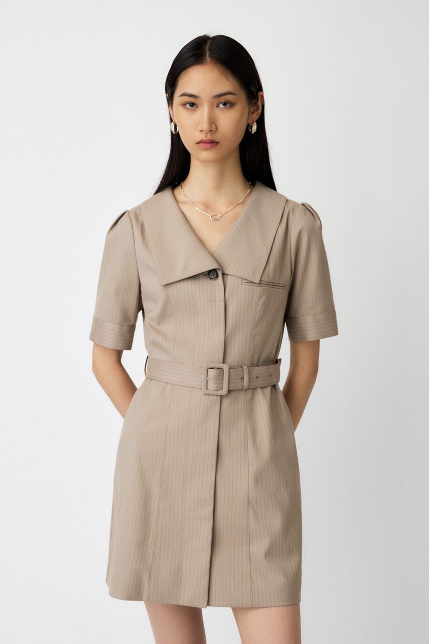 MOUSSY「BIG COLLAR MINI ドレス」|ワンピース|