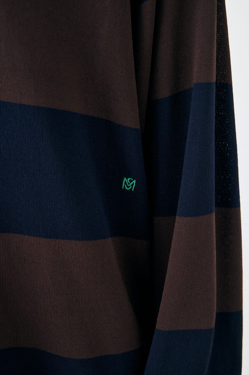 MOUSSY「BORDER KNIT ポロ」|ニット・セーター|