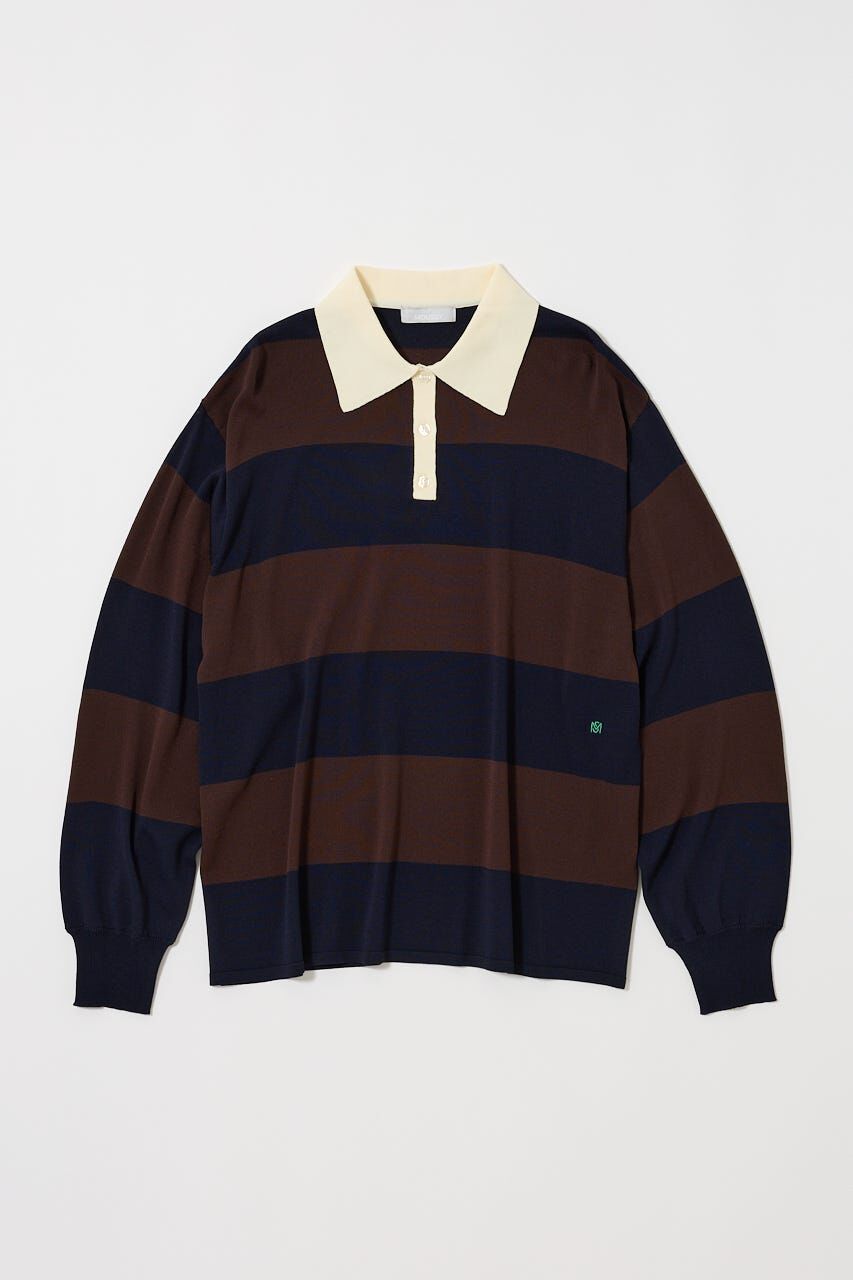 MOUSSY「BORDER KNIT ポロ」|ニット・セーター|