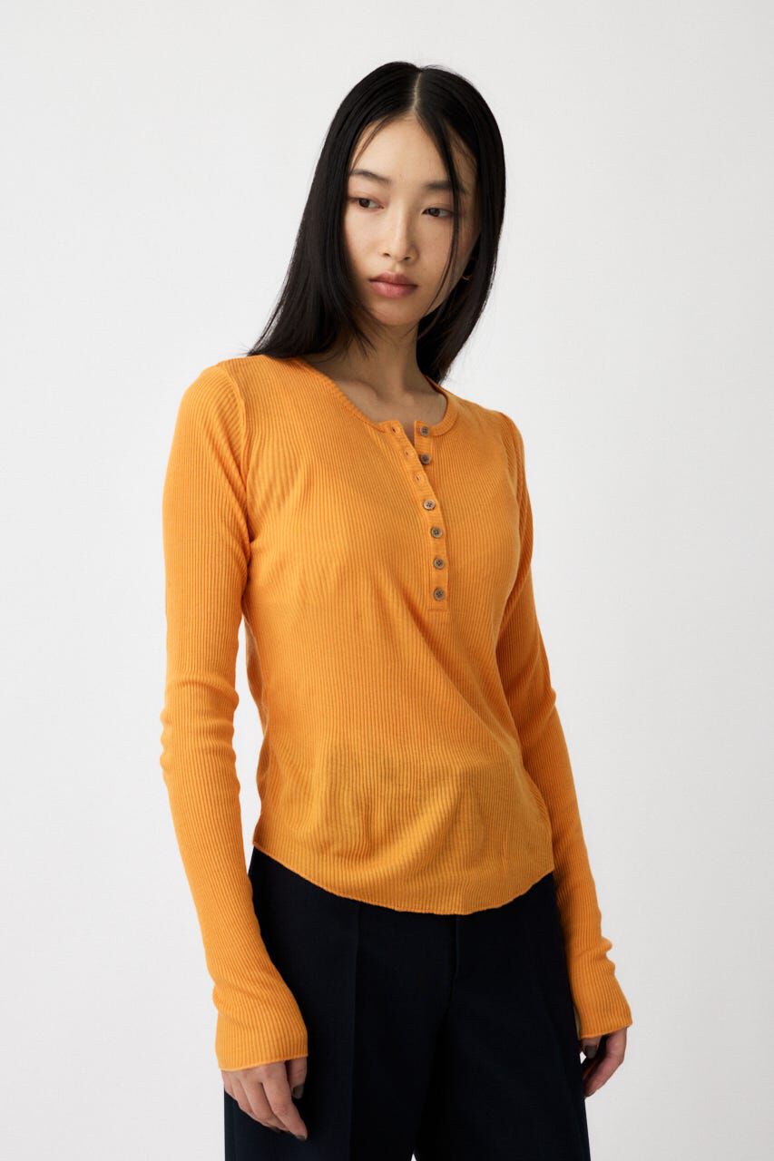 MOUSSY「HENRY NECK LONG SLEEVE Ｔシャツ」|Tシャツ・カットソー|