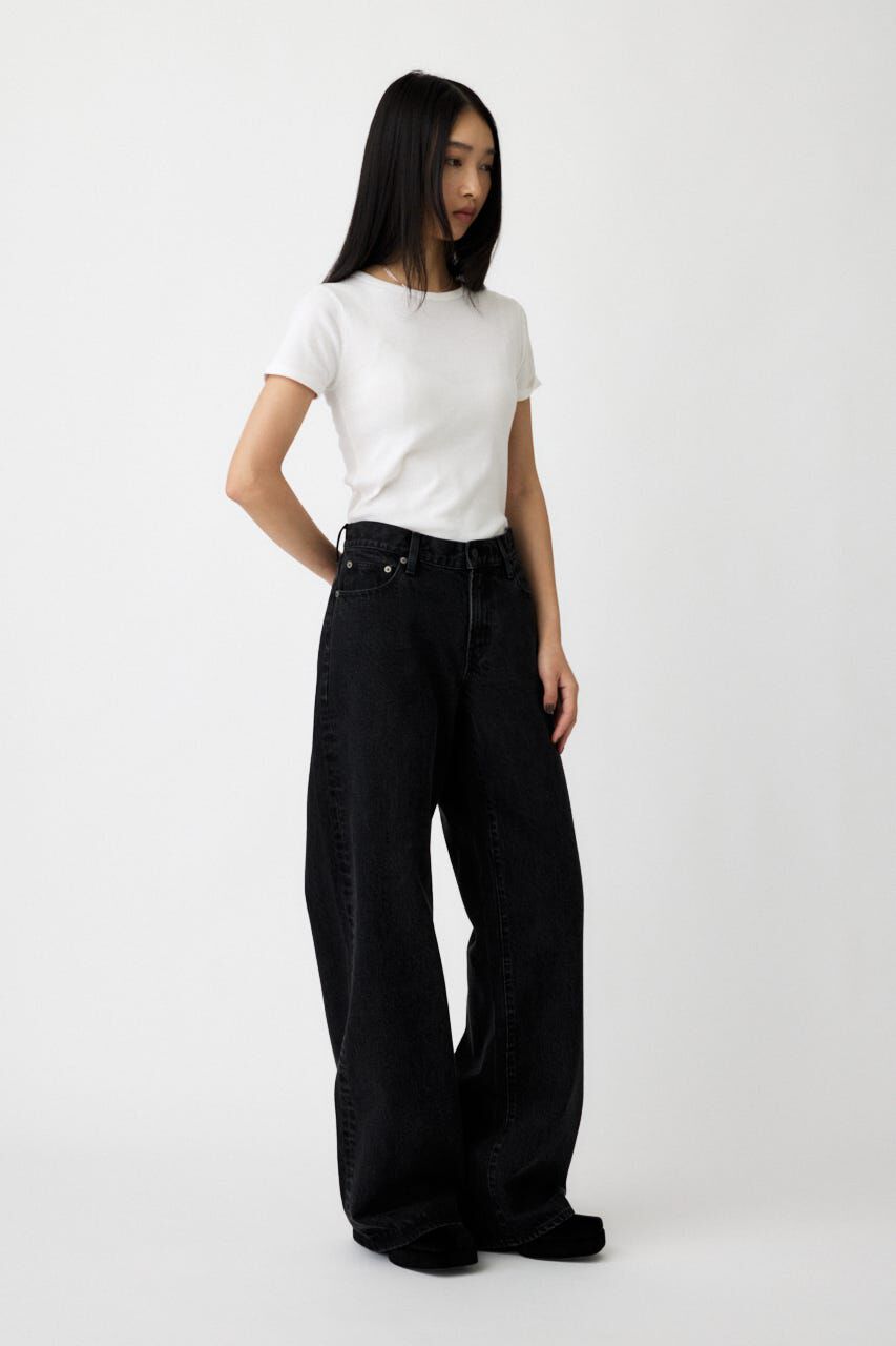 MOUSSY「LOW SLUNG WIDE ストレート」|デニム|