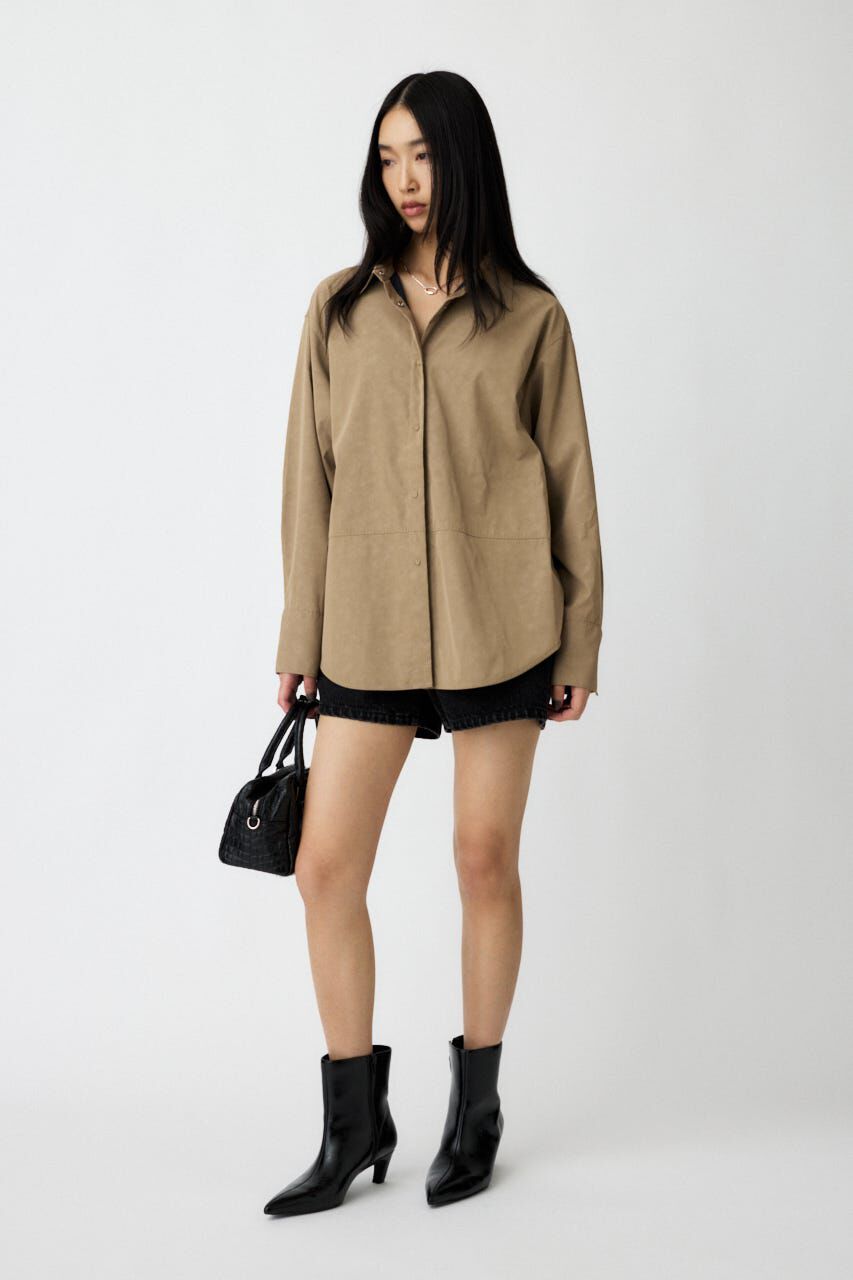 MOUSSY「F/LEATHER シャツ」|シャツ・ブラウス|