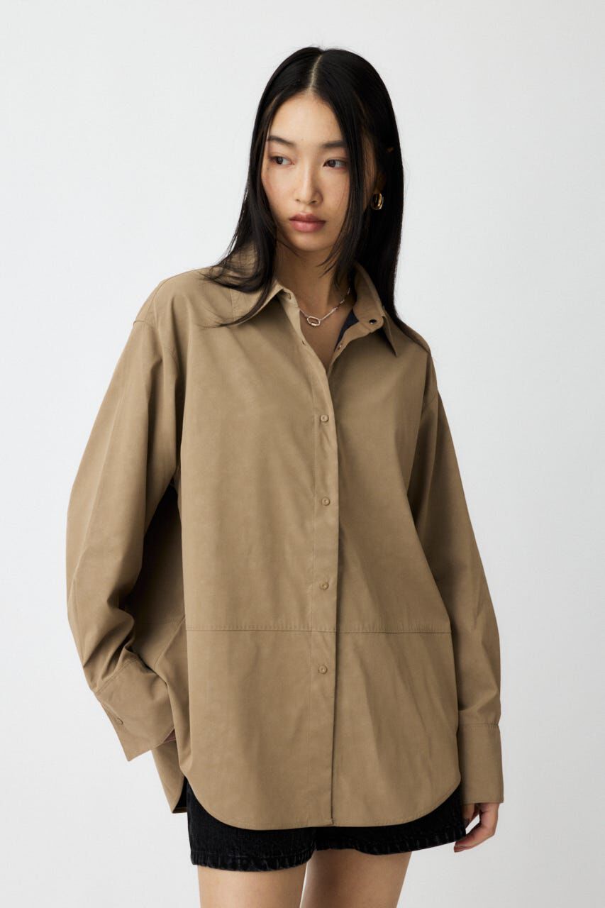 MOUSSY「F/LEATHER シャツ」|シャツ・ブラウス|