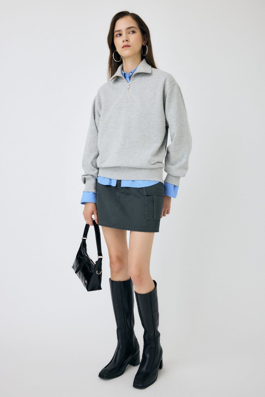 MOUSSY「FADE HALF ZIP トップス」|パーカー|