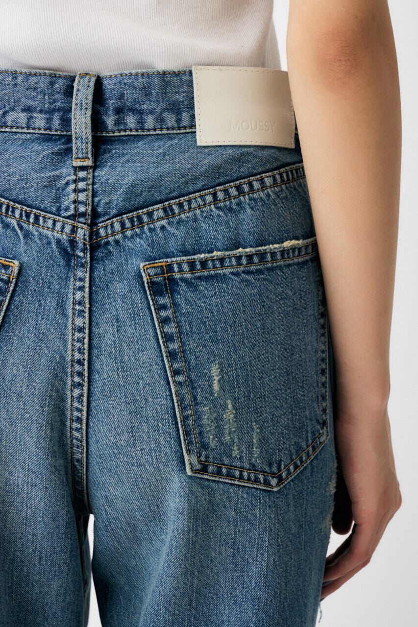 MOUSSY「MIDRISE RIPPED ストレート」|デニム|
