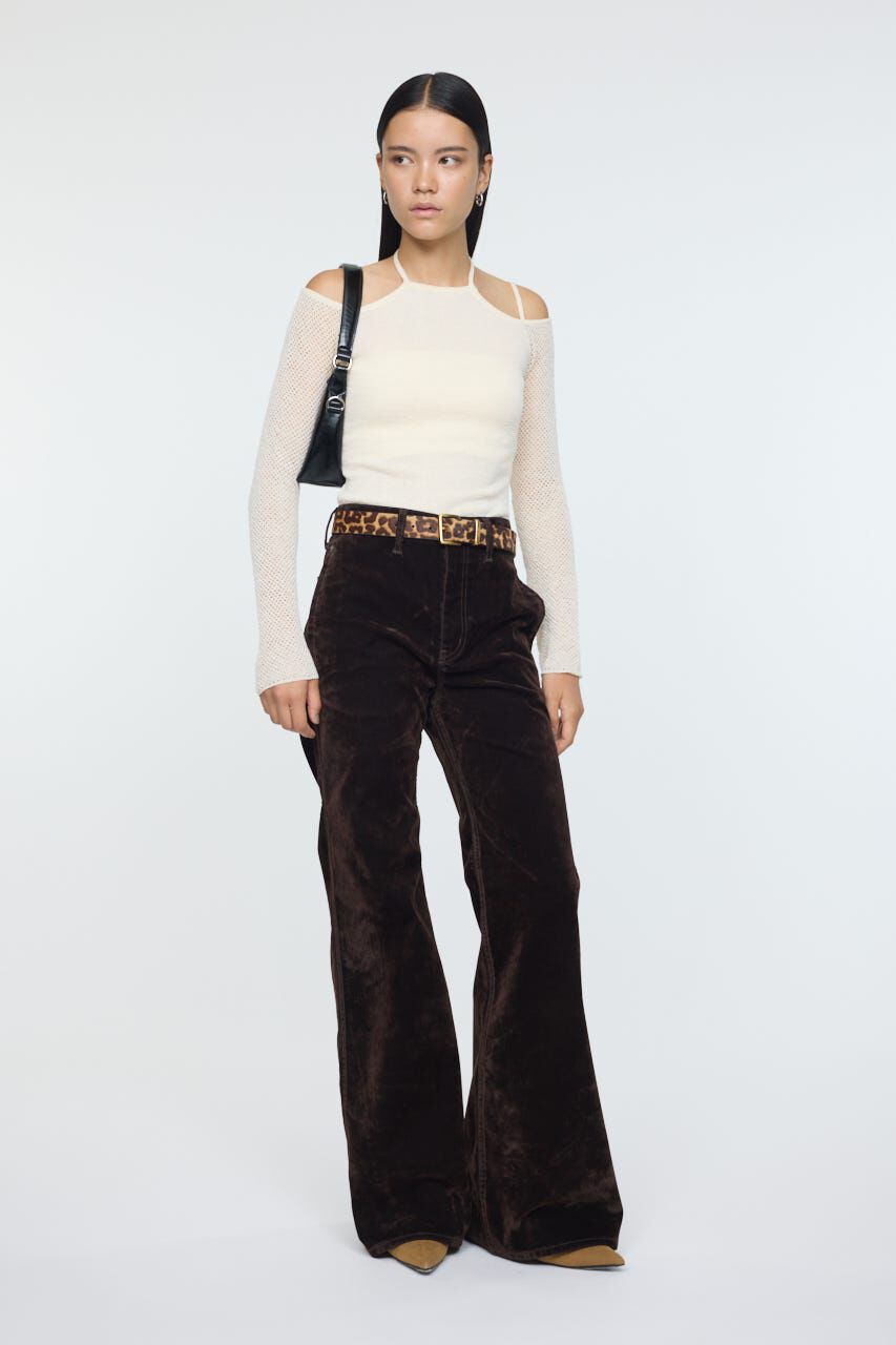 MOUSSY「OPEN SHOULDER HALTER ニットトップス」|ニット・セーター|