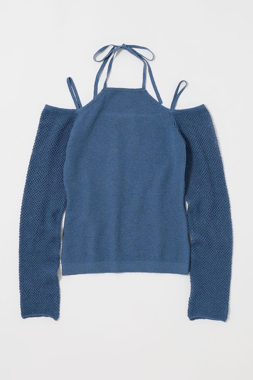 MOUSSY「OPEN SHOULDER HALTER ニットトップス」|ニット・セーター|
