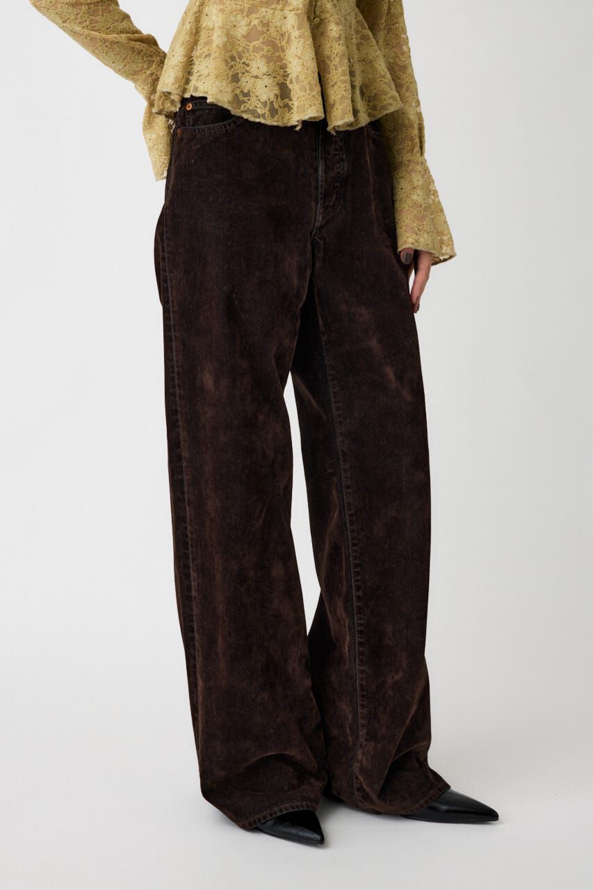 MOUSSY「MIDRISE CORDUROY バギー」|デニム|