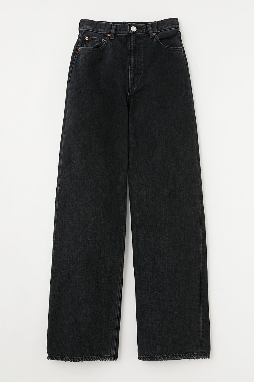 MOUSSY「HIGH WAIST BLACK STRAIGHT」|デニム|
