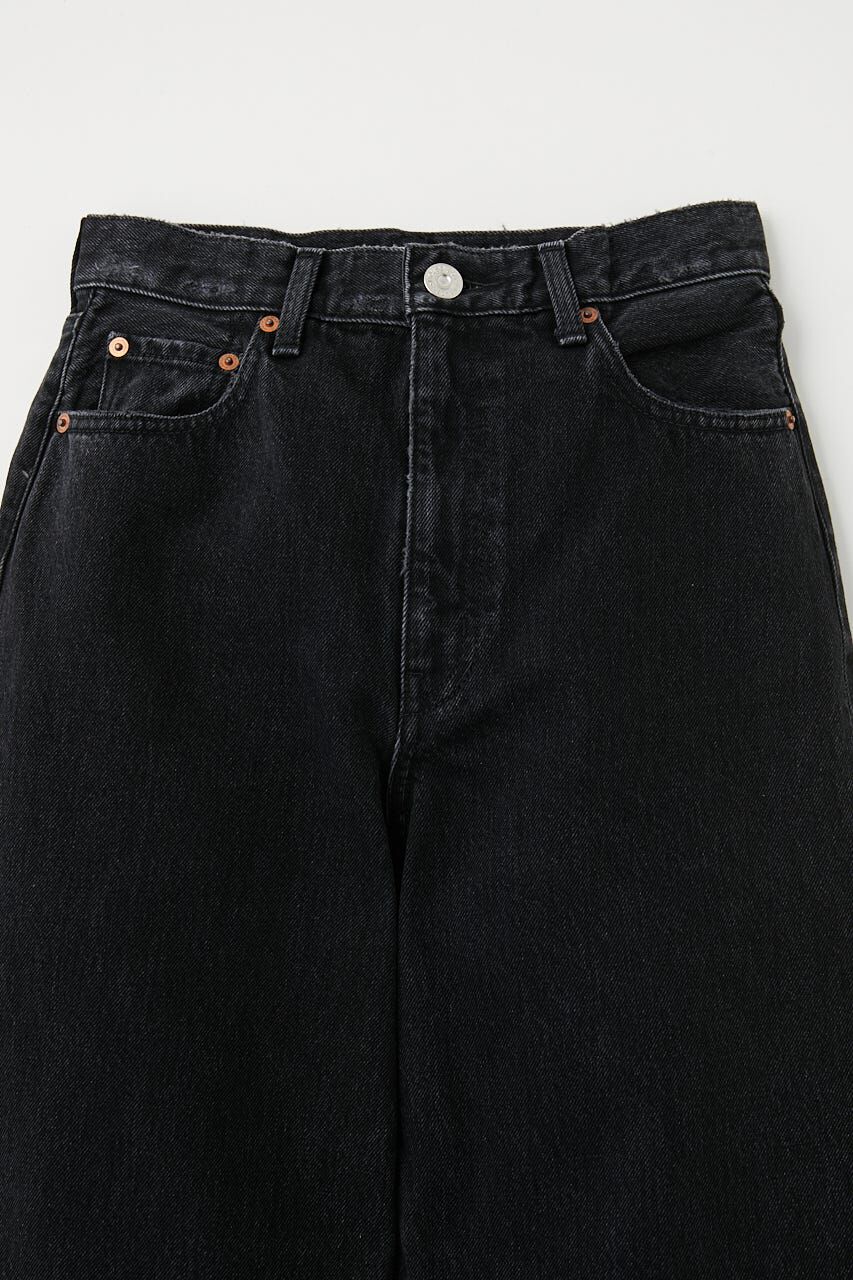 MOUSSY「HIGH WAIST BLACK STRAIGHT」|デニム|