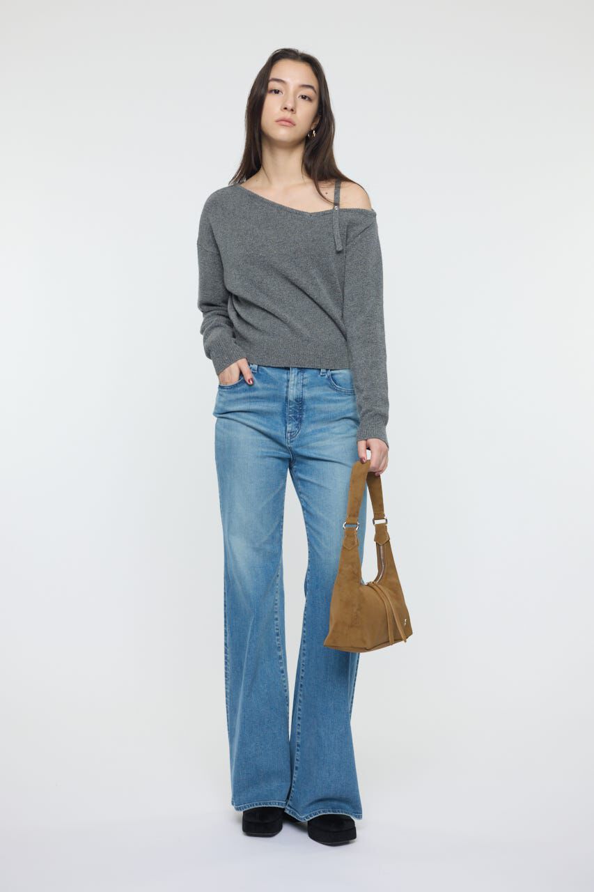 MOUSSY「BUTTON STRAP ワンショルダートップス」|ニット・セーター|