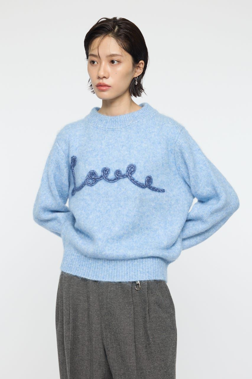 MOUSSY「BACK RIBBON セーター」|ニット・セーター|L/BLU1