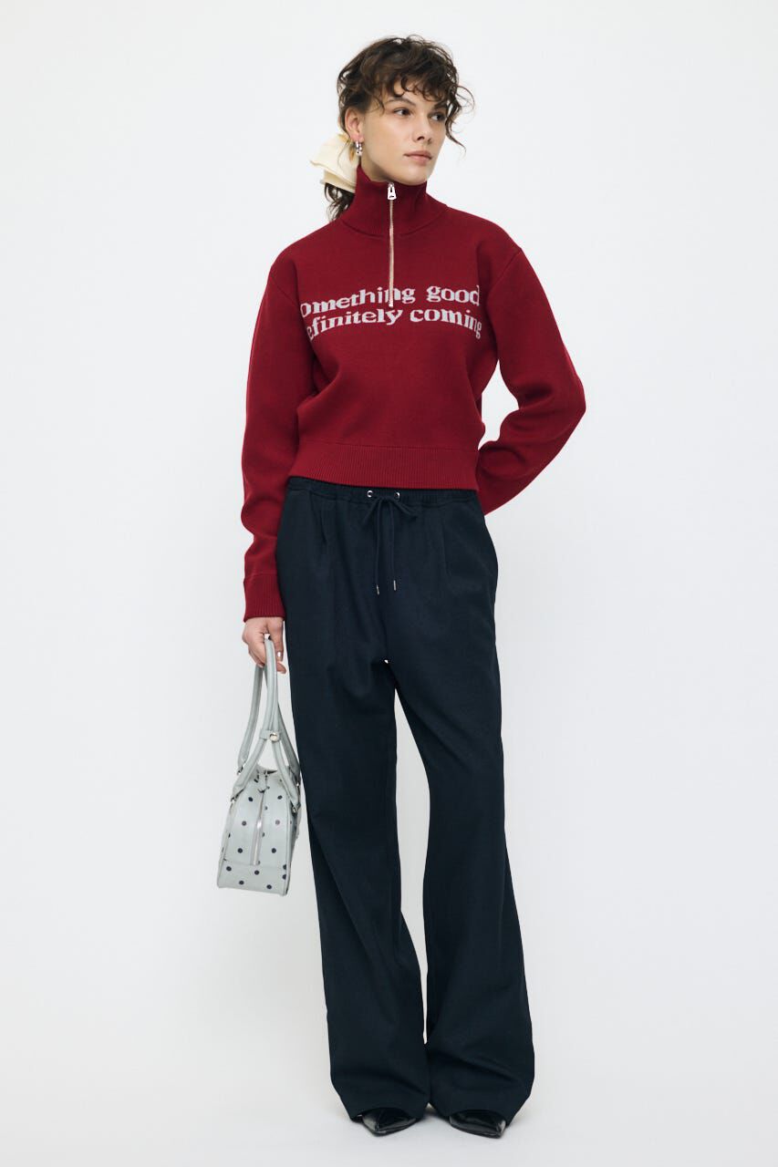 MOUSSY「LETTERED HALF ZIPセーター」|ニット・セーター|