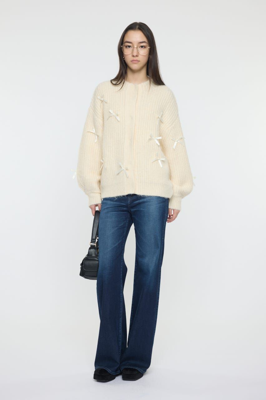 MOUSSY「RIBBON FANCY カーディガン」|カーディガン|