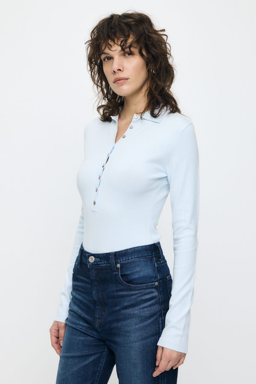 MOUSSY「WITH COLLAR KNIT ボディースーツ」|ニット・セーター|