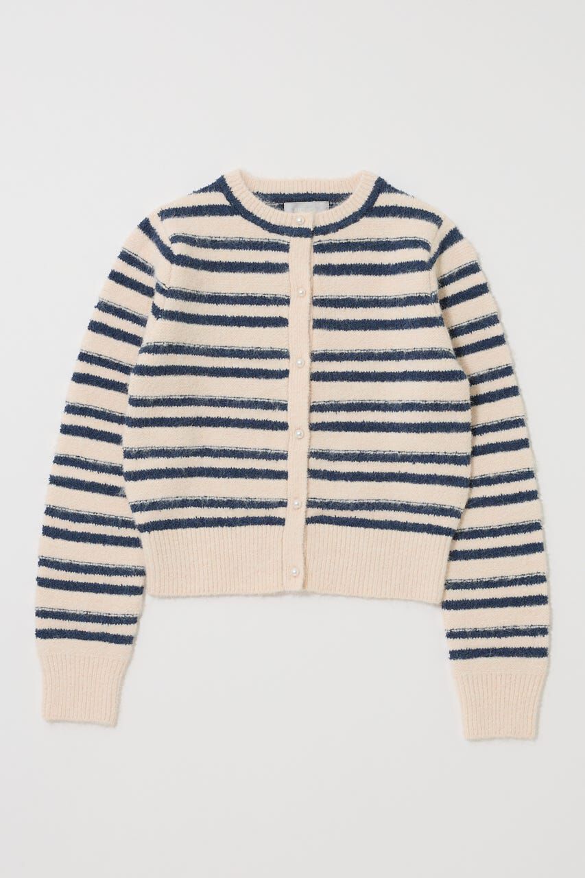 MOUSSY「SHADOW STRIPE KNIT カーディガン」|ニット・セーター|