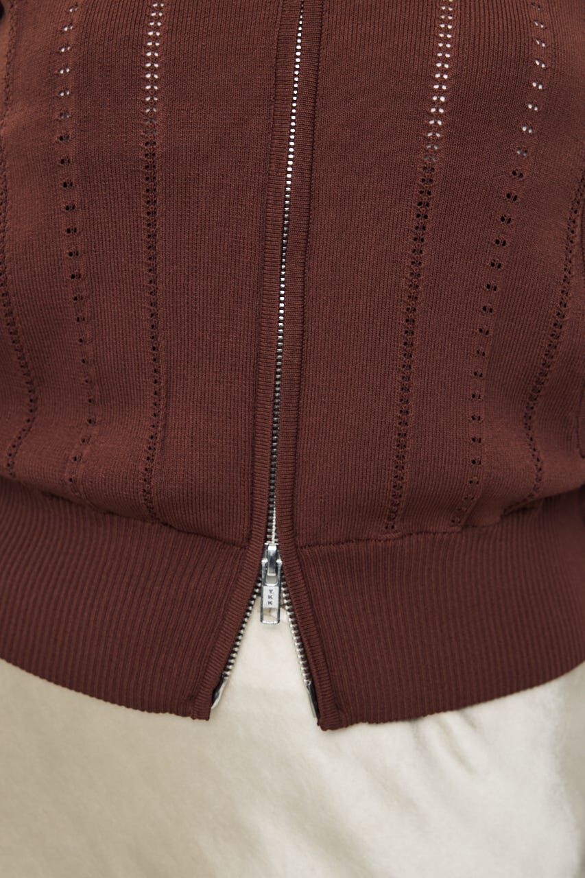 MOUSSY「MIX PATTERN KNIT TRACK トップス」|ニット・セーター|