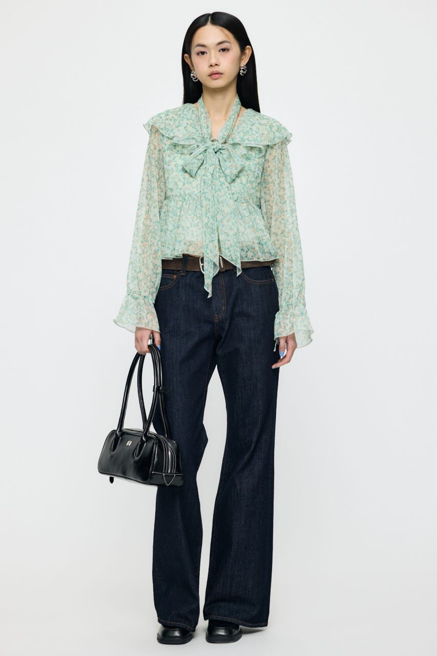 MOUSSY「BOW TIE CHIFFON ブラウス」|シャツ・ブラウス|