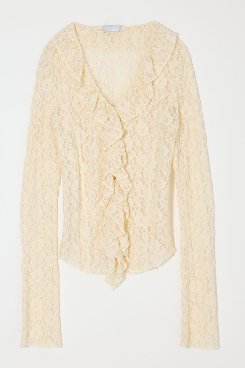 MOUSSY「LACE RUFFLE トップス」|Tシャツ・カットソー|