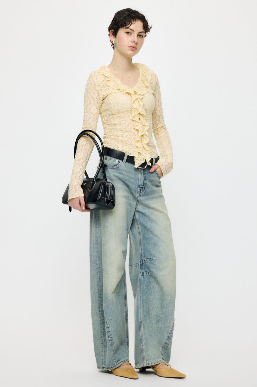 MOUSSY「LACE RUFFLE トップス」|Tシャツ・カットソー|