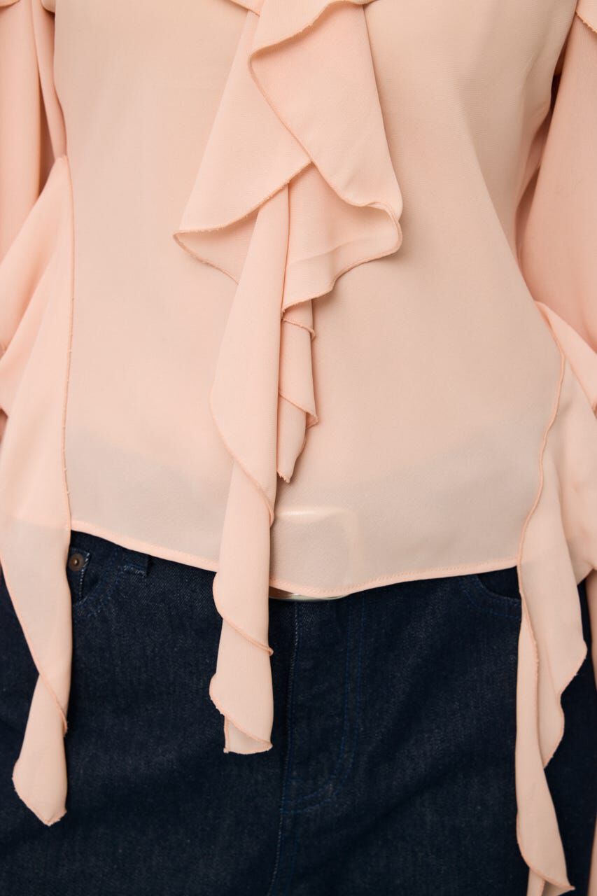 MOUSSY「CHIFFON RUFFLE  ブラウス」|シャツ・ブラウス|