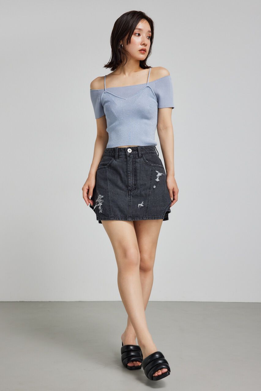 rienda「レイヤードニットトップス」|ニット・セーター|