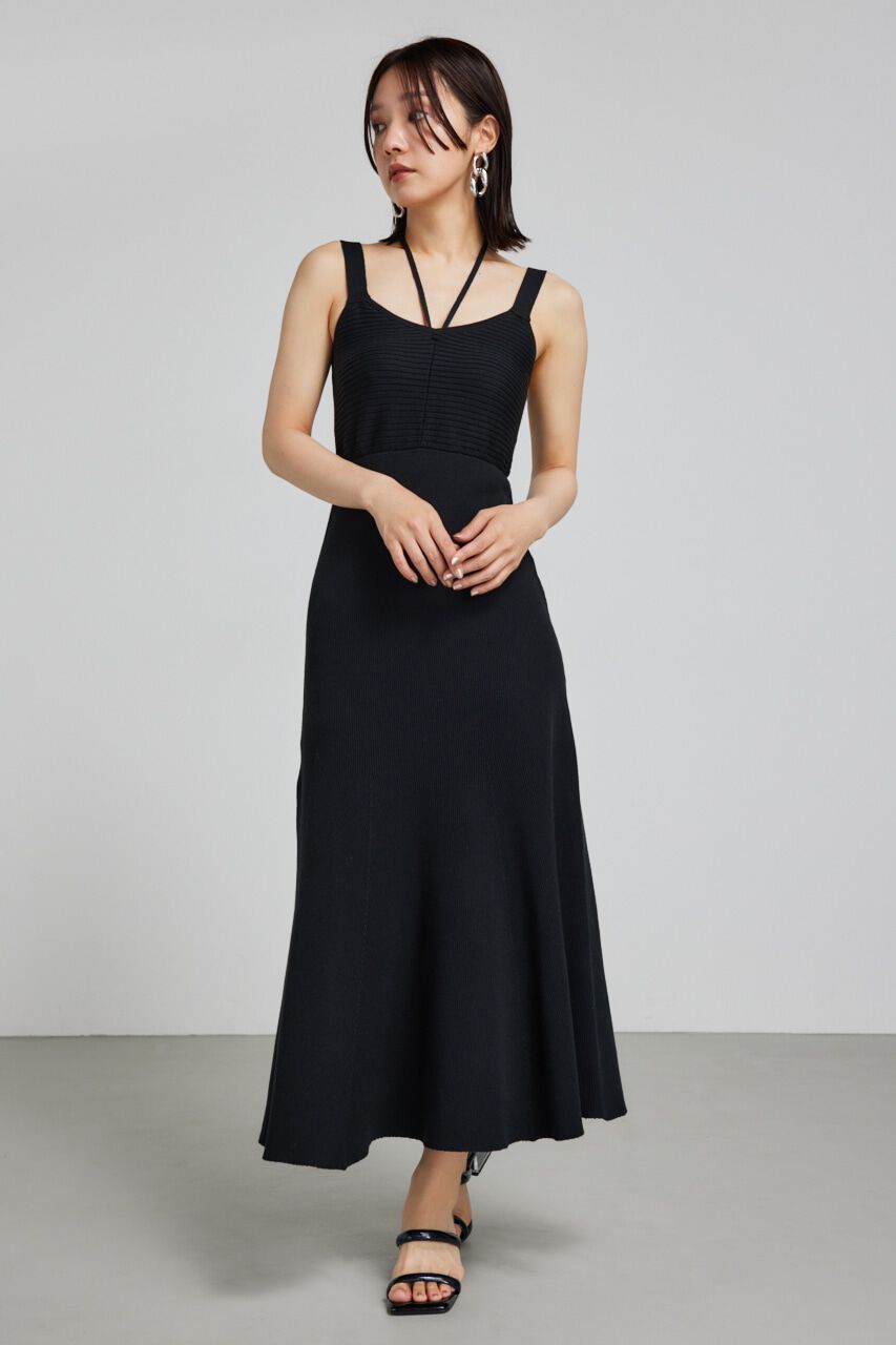 rienda「バストギャザーホルターマーメイドワンピース」|ワンピース|