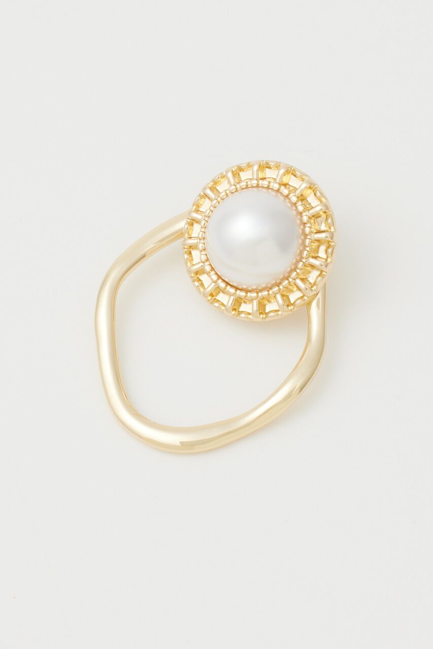 rienda「2WAYビッグフェイクパールピアス」|ピアス|