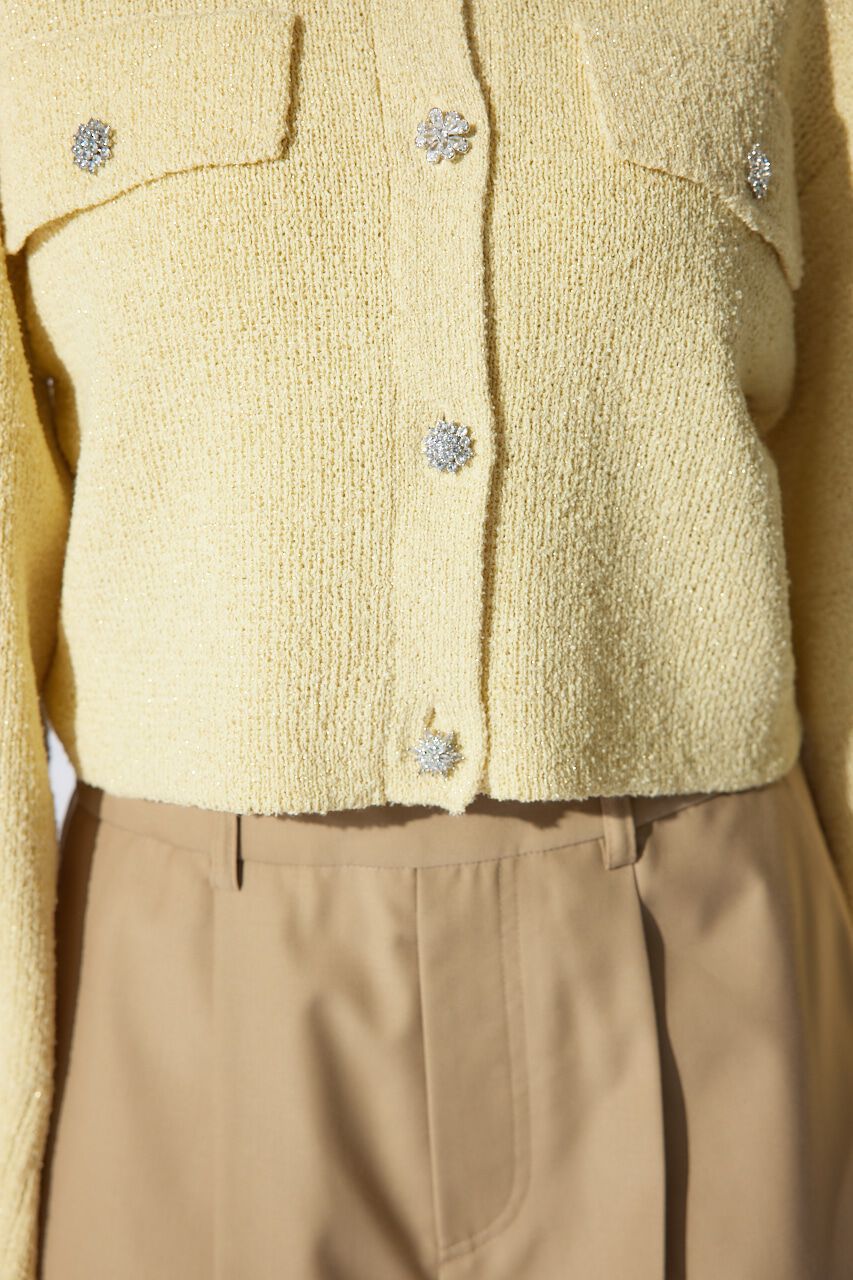 rienda「ビジューニットジャケット」|その他|