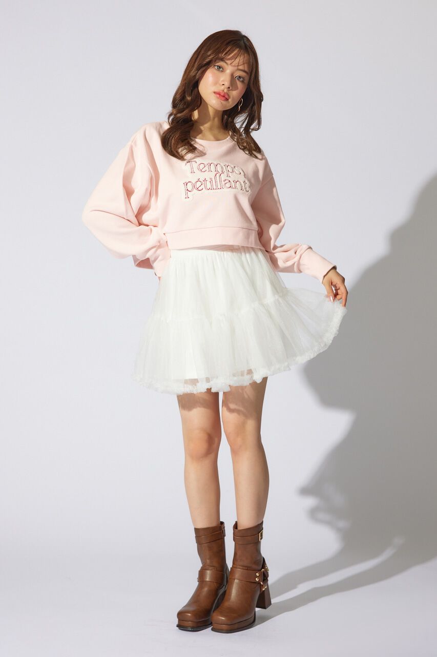 rienda「サガラ刺繍スウェットトップス」|Tシャツ・カットソー|