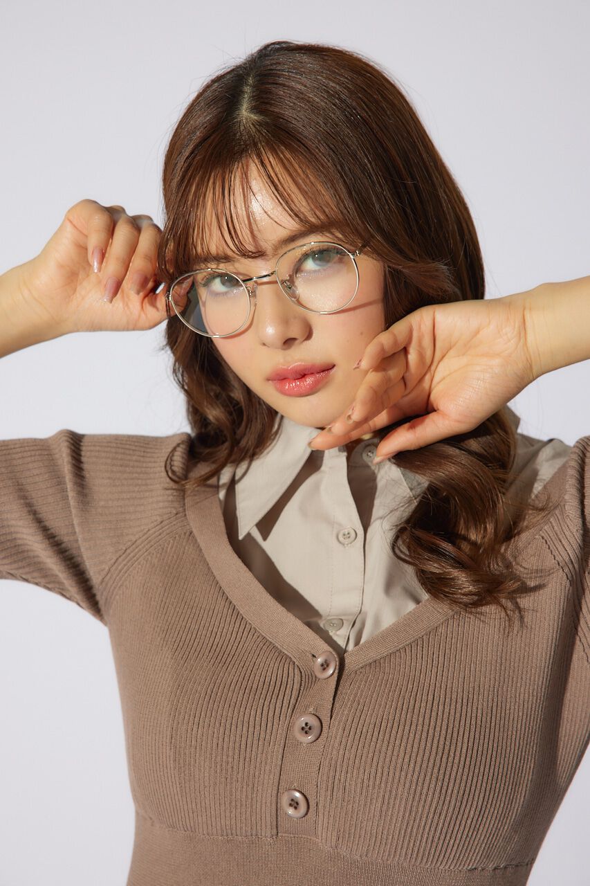 rienda「シルバーフレームラウンドアイウェア」|メガネ|