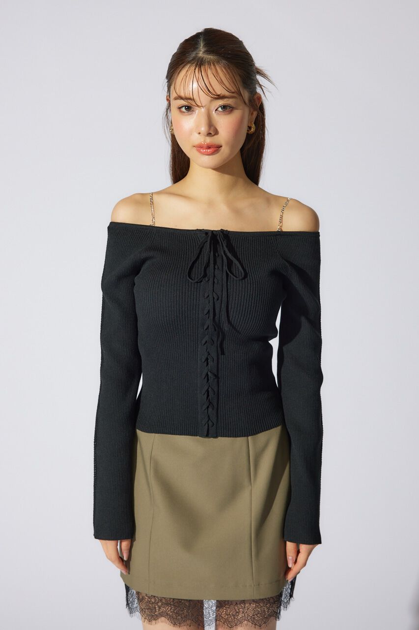 rienda「manywayオフショルニットトップス」|ニット・セーター|